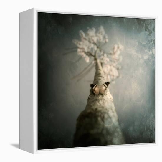 A Small Butterfly Sitting on a Tree with Overlaid Textures-Trigger Image-Framed Premier Image Canvas