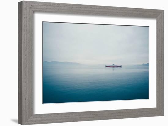 A Small Ferry on Blue Water-Clive Nolan-Framed Photographic Print