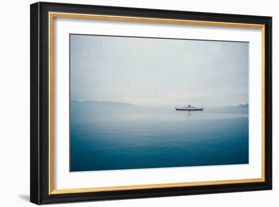 A Small Ferry on Blue Water-Clive Nolan-Framed Photographic Print