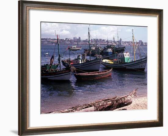 A Small Fishing Community on the Edge of the Bay at the Port of Luanda the Capital of Angola-null-Framed Photographic Print