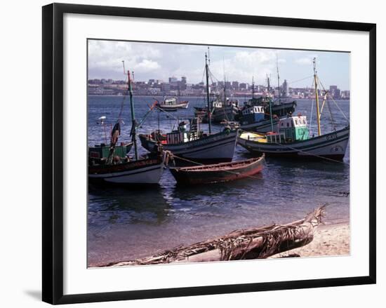 A Small Fishing Community on the Edge of the Bay at the Port of Luanda the Capital of Angola-null-Framed Photographic Print