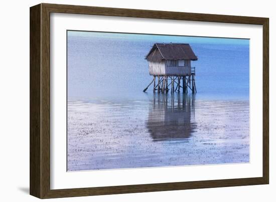 A Small Fishing House in the Water, Bohol Island, Philippines-Keren Su-Framed Photographic Print