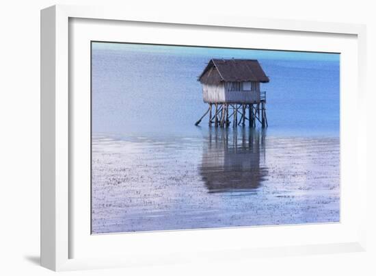 A Small Fishing House in the Water, Bohol Island, Philippines-Keren Su-Framed Photographic Print