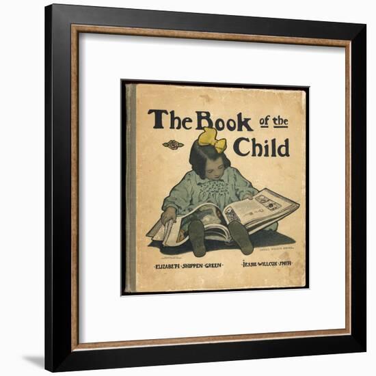 A Small Girl Reads a Big Book-null-Framed Art Print