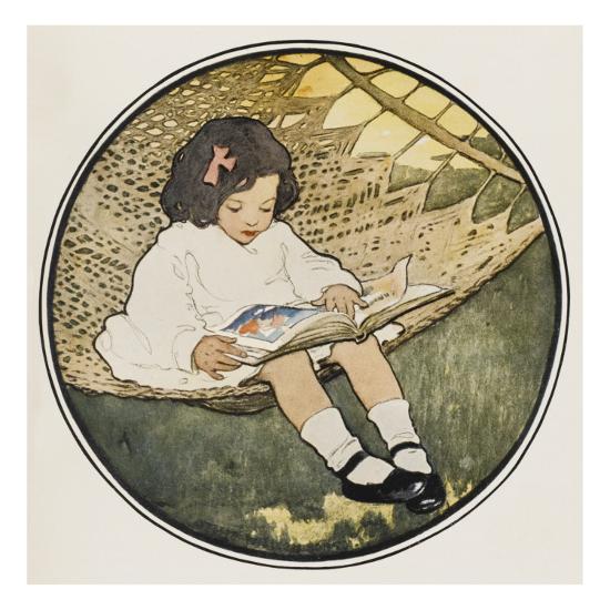A Small Girl Sits On A Hammock Amusing Herself By Reading An Atlas Giclee Print Art Com A Small Girl Sits On A Hammock Amusing Herself By Reading An Atlas Giclee Print Art Com
