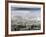 A Small Plane Descends Over Fog Covered Reeves Municipal Golf Course as It Lands at Lunken Airport-null-Framed Photographic Print