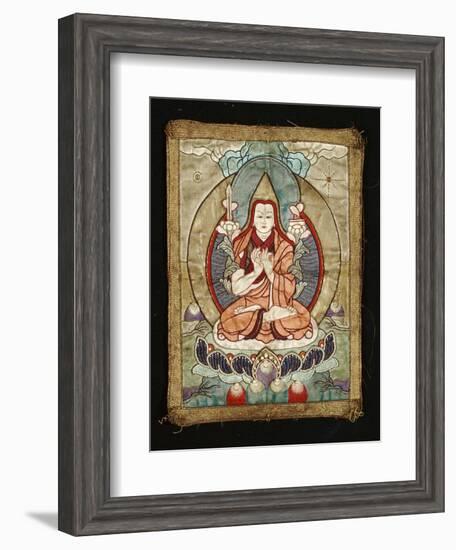 A Small Tibetan Applique Thang.ka Depicting Tsong.Kha.Pa, 18th Century-null-Framed Giclee Print