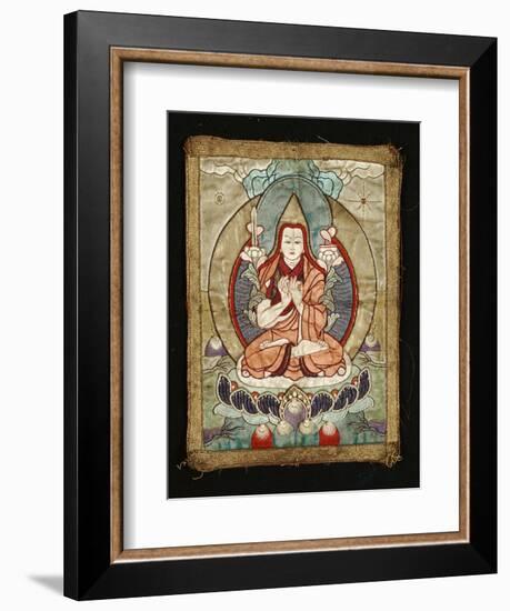 A Small Tibetan Applique Thang.ka Depicting Tsong.Kha.Pa, 18th Century-null-Framed Giclee Print