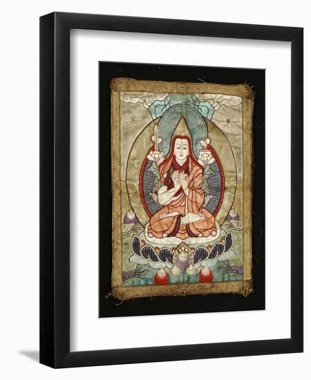 A Small Tibetan Applique Thang.ka Depicting Tsong.Kha.Pa, 18th Century-null-Framed Giclee Print