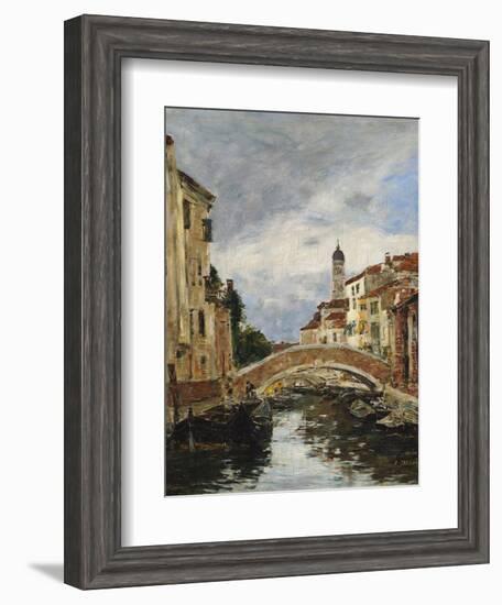 A Small Venetian Canal, 1895-Eugène Boudin-Framed Giclee Print