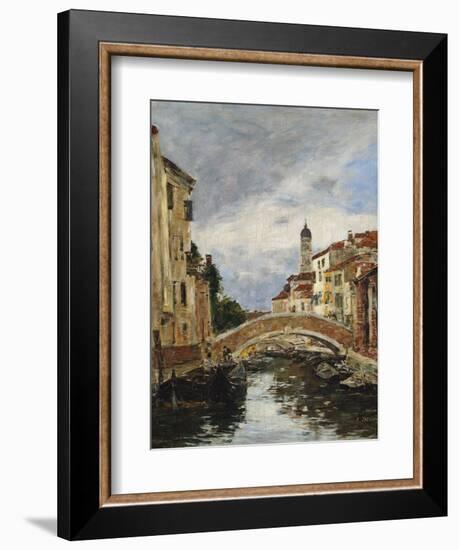 A Small Venetian Canal, 1895-Eugène Boudin-Framed Giclee Print