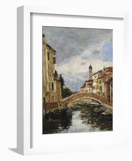 A Small Venetian Canal, 1895-Eugène Boudin-Framed Giclee Print