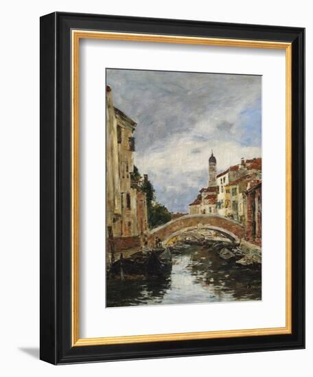 A Small Venetian Canal, 1895-Eugène Boudin-Framed Giclee Print