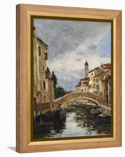 A Small Venetian Canal, 1895-Eugène Boudin-Framed Premier Image Canvas