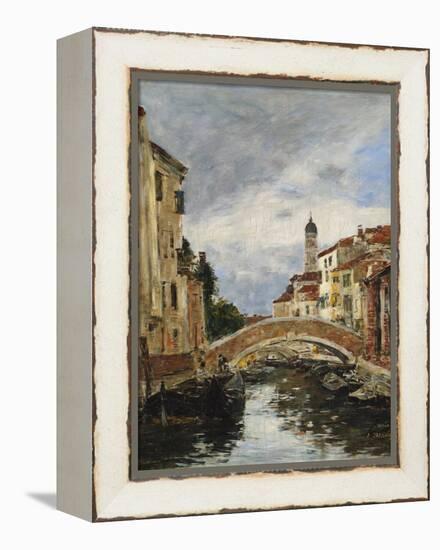 A Small Venetian Canal, 1895-Eugène Boudin-Framed Premier Image Canvas