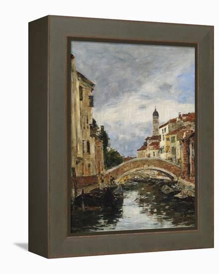 A Small Venetian Canal, 1895-Eugène Boudin-Framed Premier Image Canvas