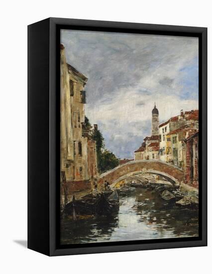 A Small Venetian Canal, 1895-Eugène Boudin-Framed Premier Image Canvas
