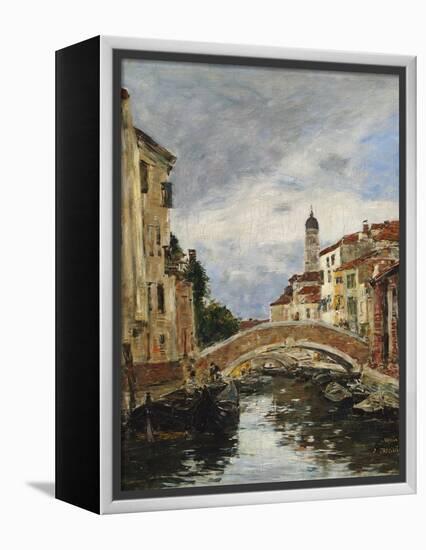 A Small Venetian Canal, 1895-Eugène Boudin-Framed Premier Image Canvas