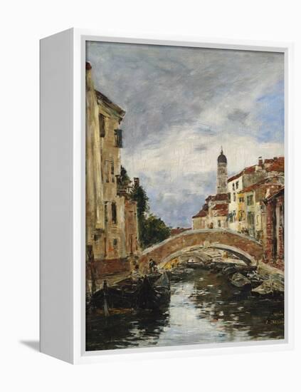 A Small Venetian Canal, 1895-Eugène Boudin-Framed Premier Image Canvas