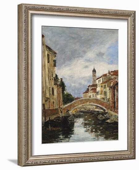 A Small Venetian Canal, 1895-Eugène Boudin-Framed Giclee Print