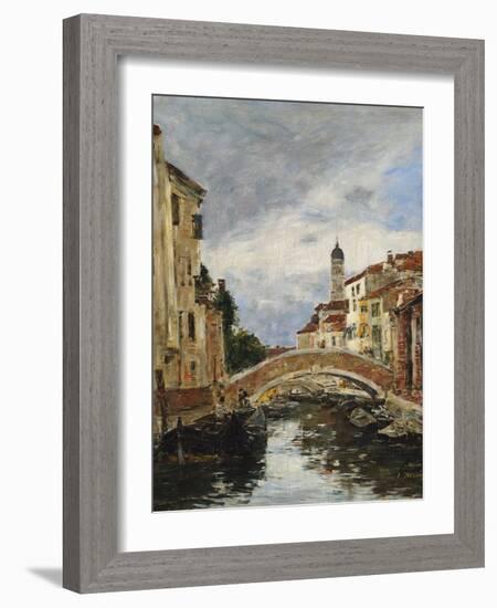 A Small Venetian Canal, 1895-Eugène Boudin-Framed Giclee Print