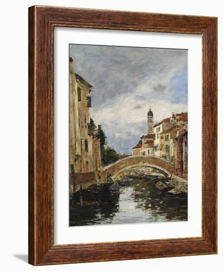 A Small Venetian Canal, 1895-Eugène Boudin-Framed Giclee Print