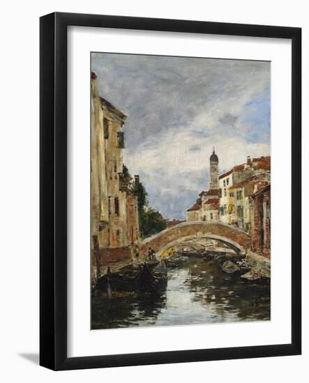 A Small Venetian Canal, 1895-Eugène Boudin-Framed Giclee Print