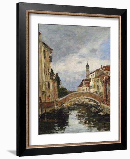 A Small Venetian Canal, 1895-Eugène Boudin-Framed Giclee Print