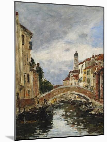 A Small Venetian Canal, 1895-Eugène Boudin-Mounted Giclee Print