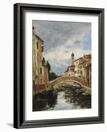 A Small Venetian Canal, 1895-Eugène Boudin-Framed Giclee Print