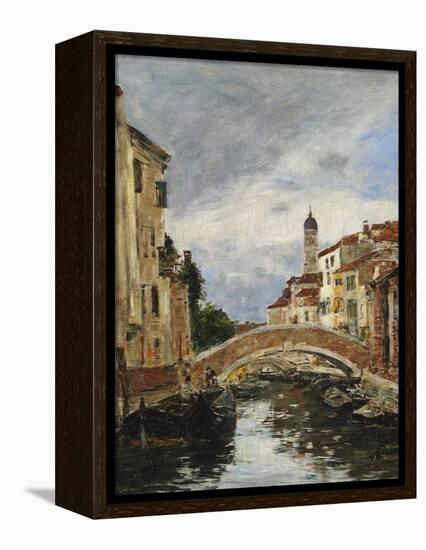 A Small Venetian Canal; Petit Canal a Venise-Eugène Boudin-Framed Premier Image Canvas