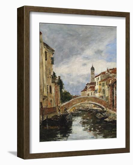 A Small Venetian Canal; Petit Canal a Venise-Eugène Boudin-Framed Giclee Print