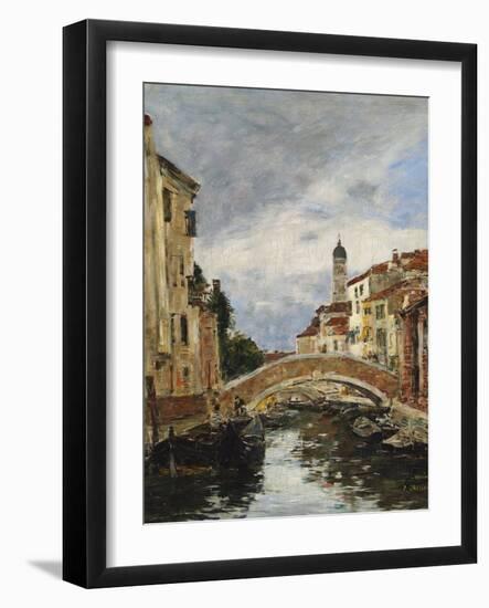 A Small Venetian Canal; Petit Canal a Venise-Eugène Boudin-Framed Giclee Print