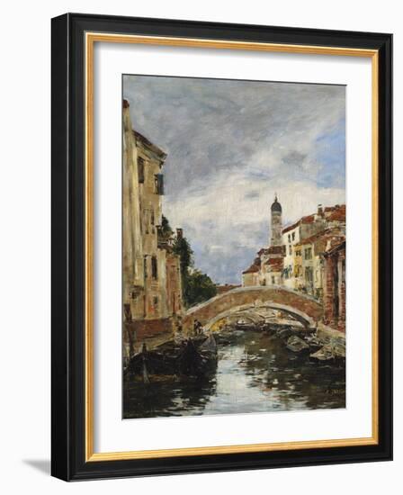 A Small Venetian Canal; Petit Canal a Venise-Eugène Boudin-Framed Giclee Print