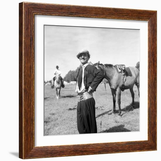 A Smiling Gaucho-Walter Mori-Framed Photographic Print