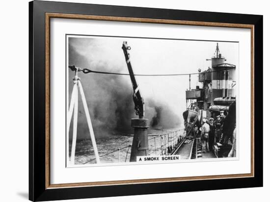 A Smoke Screen Laid Down by a Destroyer, 1937-null-Framed Giclee Print