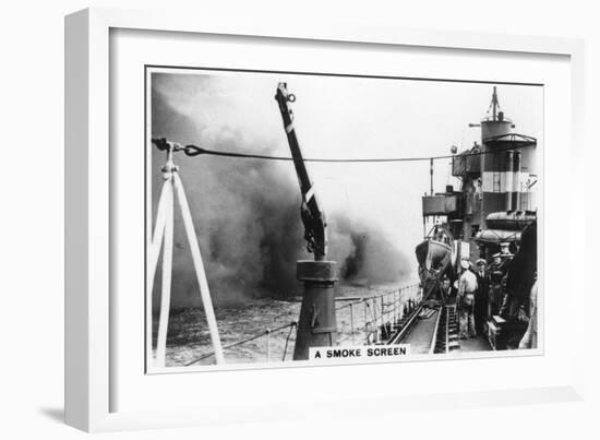 A Smoke Screen Laid Down by a Destroyer, 1937-null-Framed Giclee Print