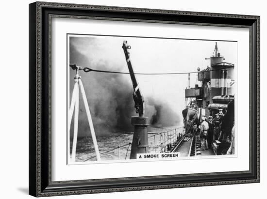 A Smoke Screen Laid Down by a Destroyer, 1937-null-Framed Giclee Print