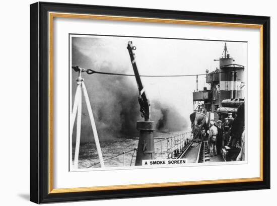 A Smoke Screen Laid Down by a Destroyer, 1937-null-Framed Giclee Print