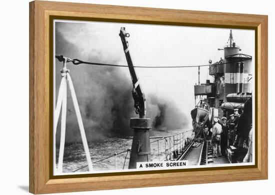 A Smoke Screen Laid Down by a Destroyer, 1937-null-Framed Premier Image Canvas