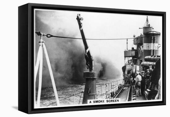 A Smoke Screen Laid Down by a Destroyer, 1937-null-Framed Premier Image Canvas