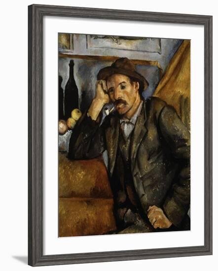 A Smoker, 1890-1892-Paul Cézanne-Framed Giclee Print