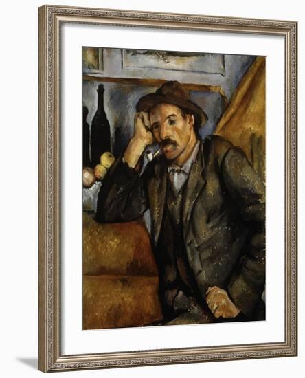 A Smoker, 1890-1892-Paul Cézanne-Framed Giclee Print