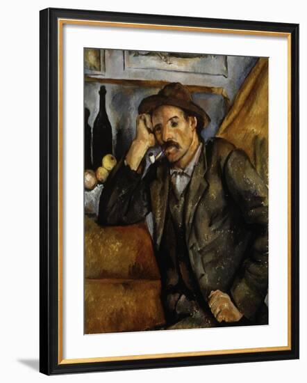 A Smoker, 1890-1892-Paul Cézanne-Framed Giclee Print