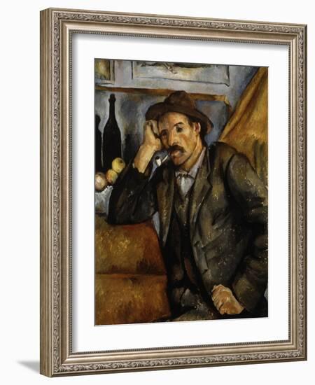 A Smoker, 1890-1892-Paul Cézanne-Framed Giclee Print