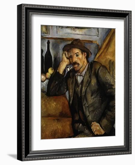 A Smoker, 1890-1892-Paul Cézanne-Framed Giclee Print