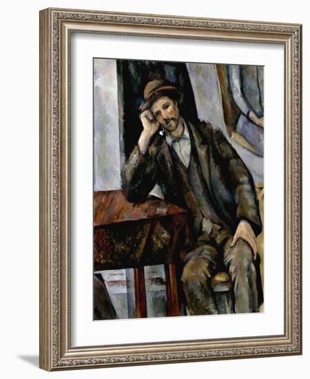 A Smoker, 1890-1892-Paul Cézanne-Framed Giclee Print