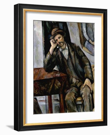 A Smoker, 1890-1892-Paul Cézanne-Framed Giclee Print