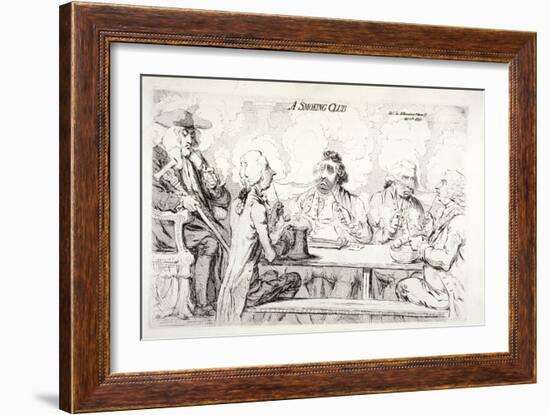 A Smoking Club, House of Commons, London, 1793-James Gillray-Framed Giclee Print