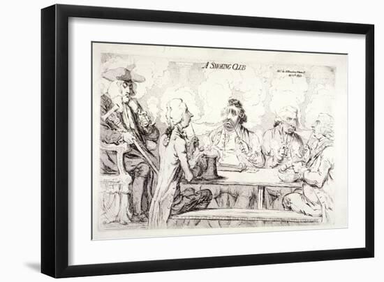 A Smoking Club, House of Commons, London, 1793-James Gillray-Framed Giclee Print